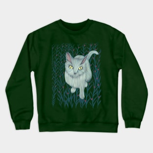 Gray Cat Crewneck Sweatshirt